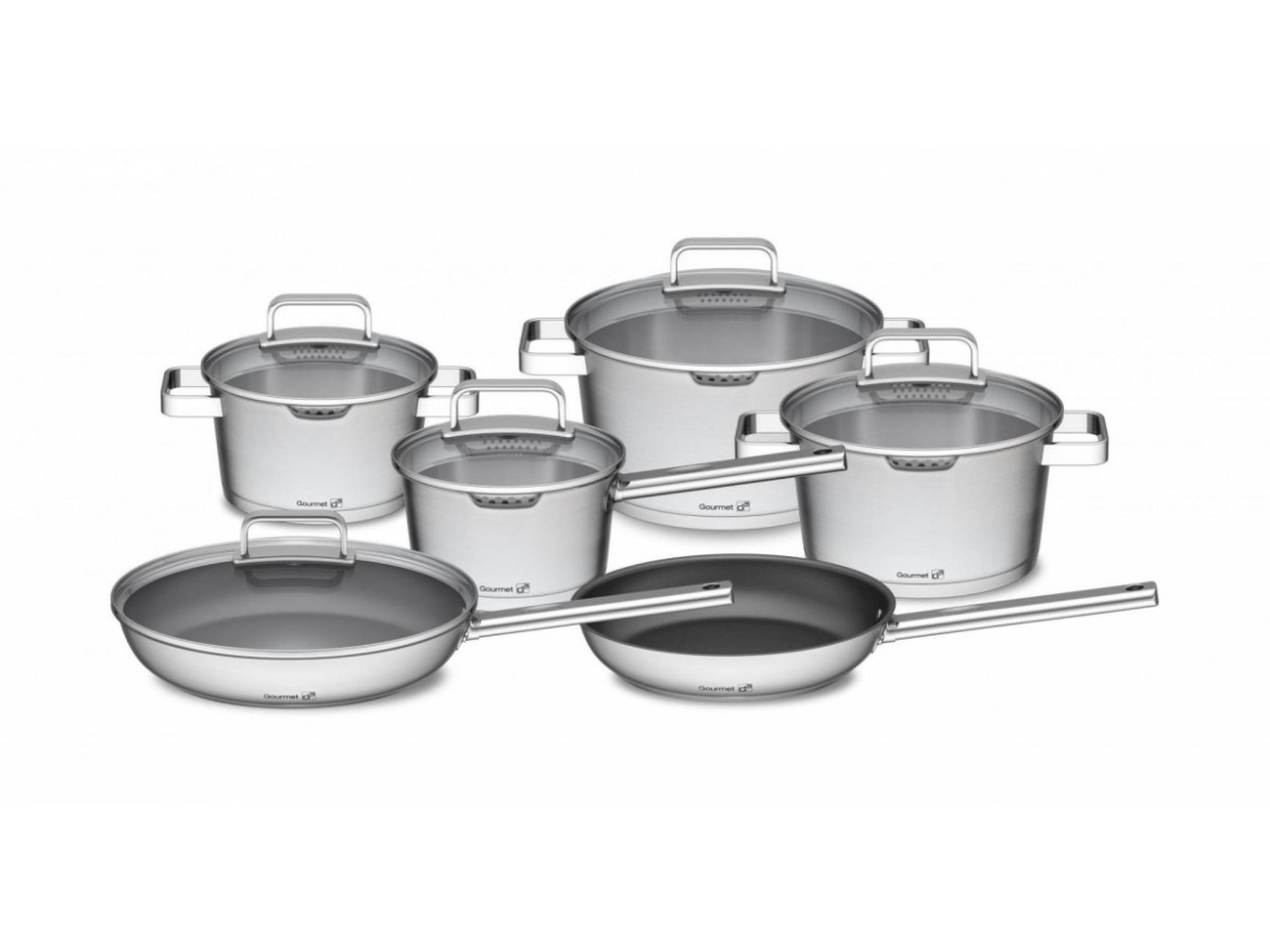 G21 Sada nádobí  Gourmet Magic s pánví navíc, 11 dílů, nerez