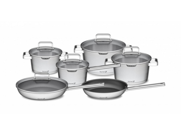 G21 Sada nádobí  Gourmet Magic s pánví navíc, 11 dílů, nerez