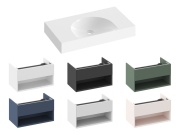 Ravak Umývadlo Lite 80/45 S, bez otvoru pre batériu, bez prepadu