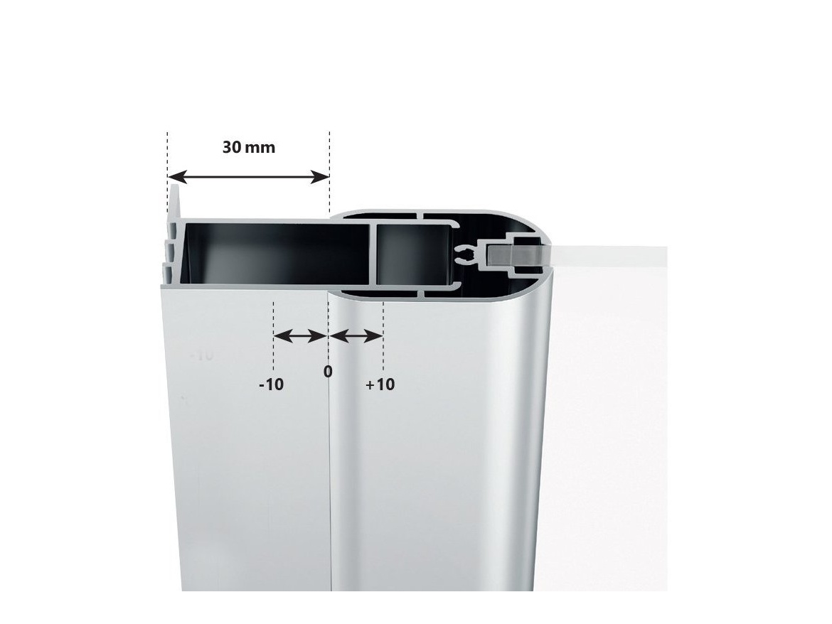 Ravak CSDL2 110, čierna+transparent