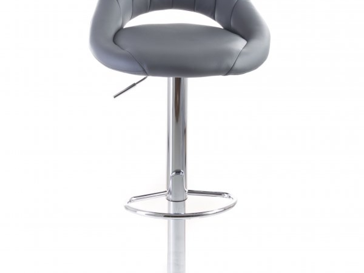 G21 Barová židle  Aletra koženková, prošívaná grey