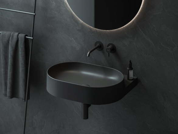 Ravak Umývadlo Yard 60, bez otvoru pre batériu, bez prepadu, antracit