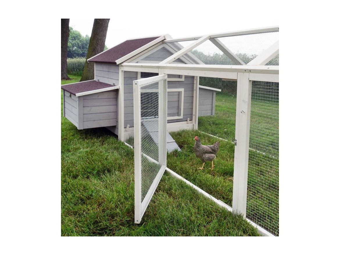 Kurník Scobax Dřevěný kurník a husník s výběhem nebo bez výběhu MARIBOR, 1710x900x1130 mm