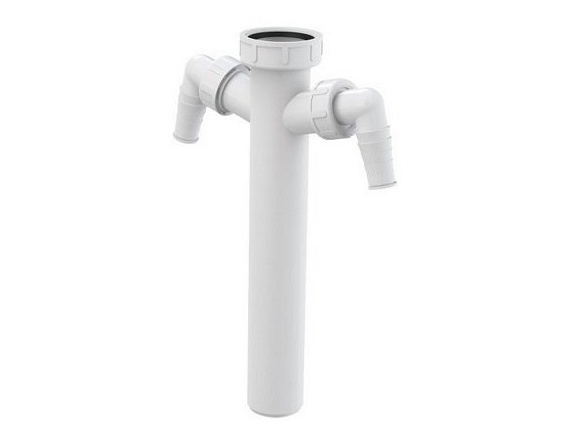 Alcadrain Mezikus s převlečnou maticí 6/4" a dvěma přípojkami A44M-DN40,