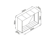 G21 Přístřešek na dřevo  WOH 181 - 242 x 75 cm, antracitový