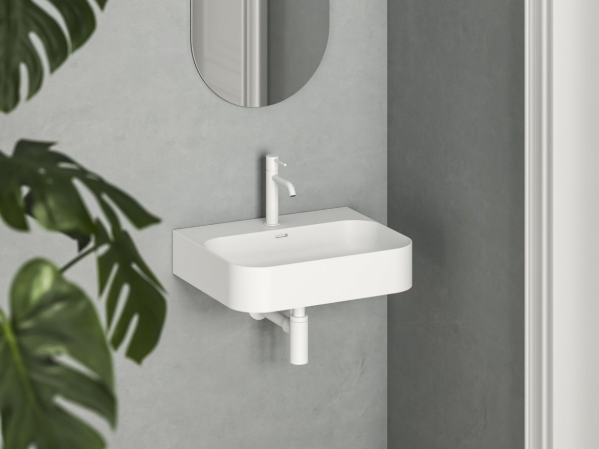 Ravak Umyvadlo Ceramic Slim Wall R 55 N, s otvorem pro baterii, s přepadem, bílá