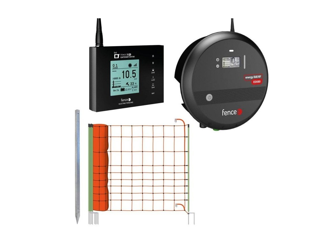 Scobax Set elektrického ohradníku se sítí ochrana před vlkem, rysem - RF zdroj 8 J - WiFi Gateway - síť 50 m