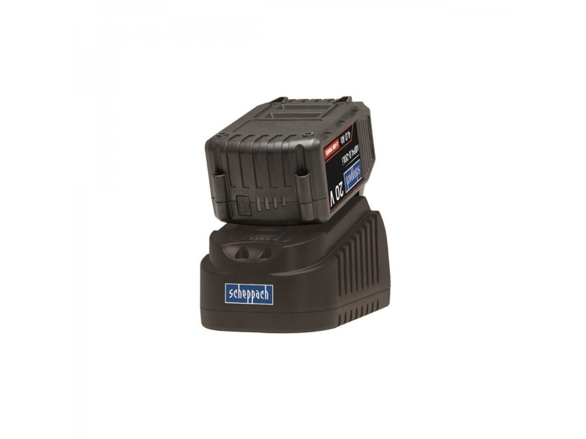 20 V set nabíječky 4 A a baterie 4 Ah Scheppach ABP4.0-20Li KIT B