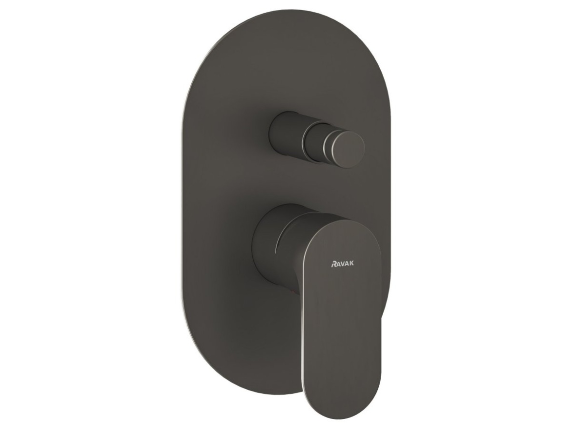 Ravak EL 061.20GB.O2 Podomítková baterie 2-cestná s tělesem, Graphite Brushed