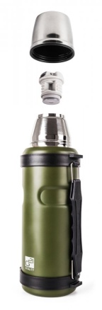 G21 Termoláhev  na pití, 1000 ml, khaki zelená s rukojetí