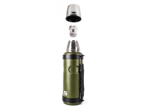 G21 Termoláhev  na pití, 1000 ml, khaki zelená s rukojetí