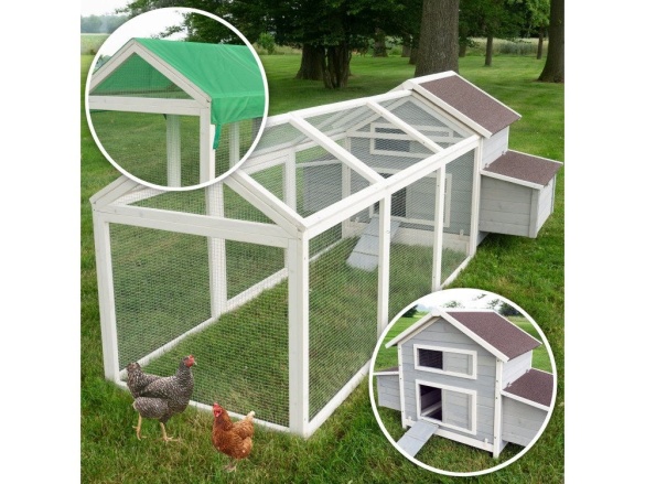 Kurník Scobax Dřevěný kurník a husník s výběhem nebo bez výběhu MARIBOR, 1710x900x1130 mm