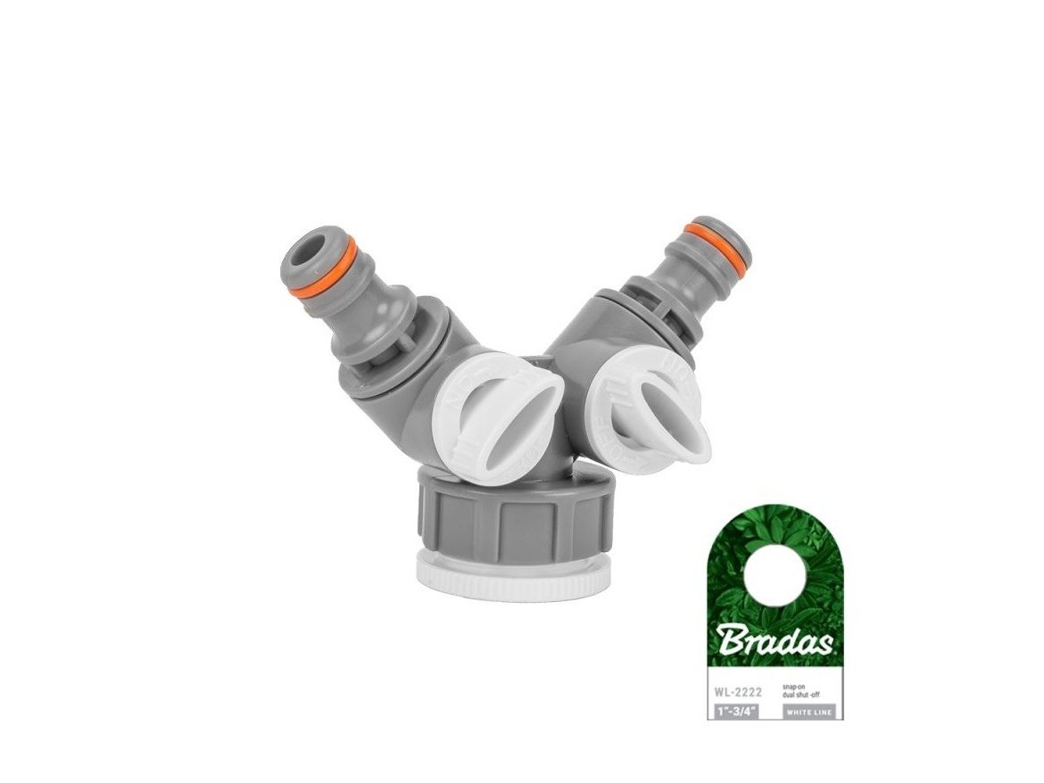 Bradas Hadicová rozbočka - WHITE LINE se 2 uzávěry GW 1"/34"