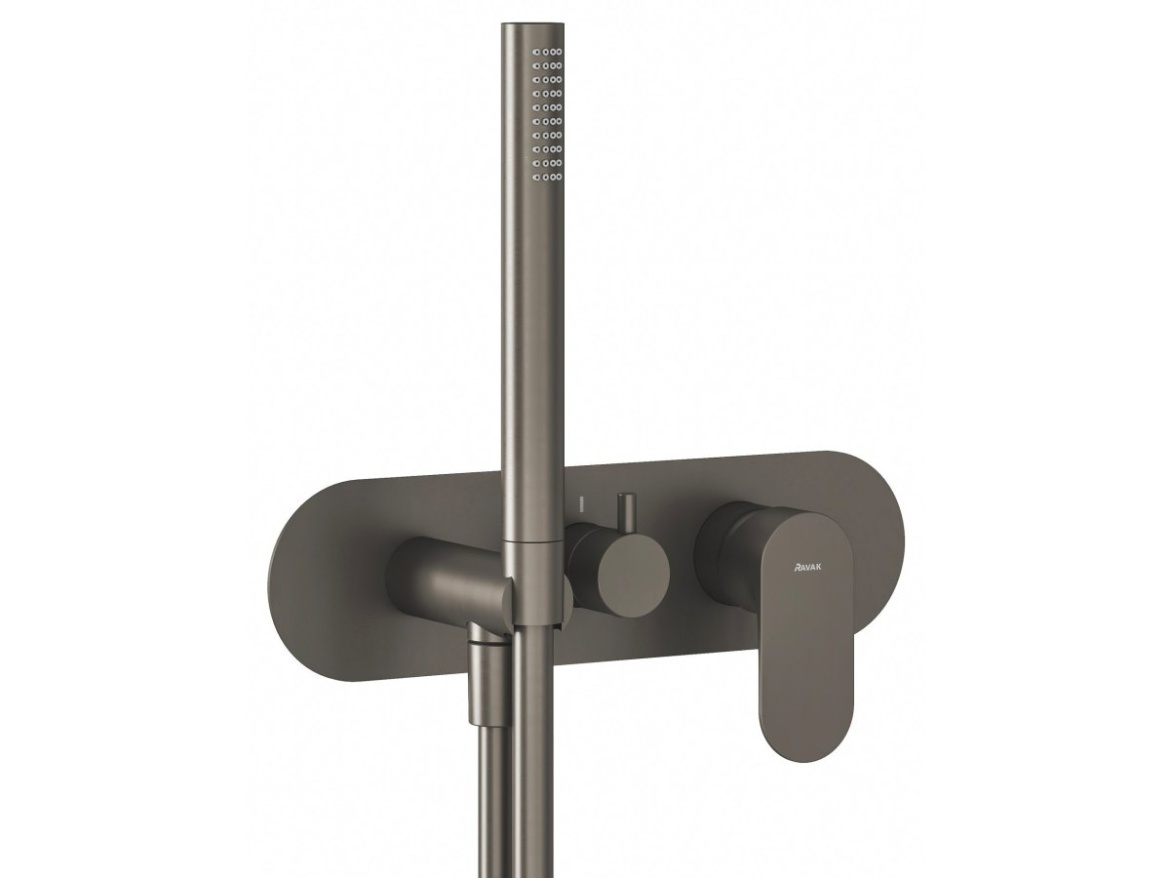 Ravak EL 065.60RGB.O2.RB07D.+S Podomietková batéria 2cestná pre R-box, so sprchovým setom, ružové zlato kefované