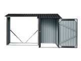 Přístřešek na dřevo s kůlnou 2,7 x 1,6 m s pultovou střechou antracit Riwall PRO RMWS 3x9 Anthracite