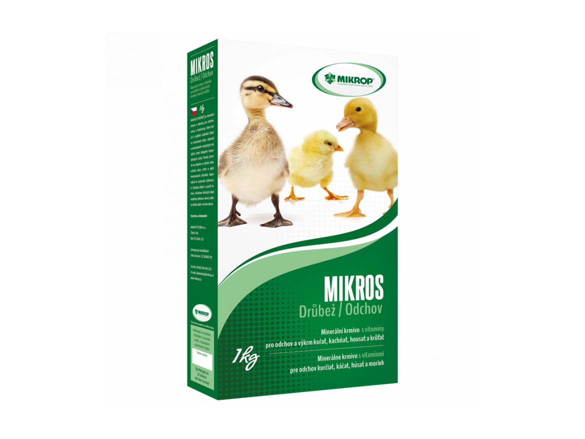 Scobax Mikros Drůbež – vitamínové a minerální krmivo 1 kg