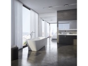 Ravak Vana Solo 178x80, volně stojící, bílá, krytka přepadu a odtoku černá