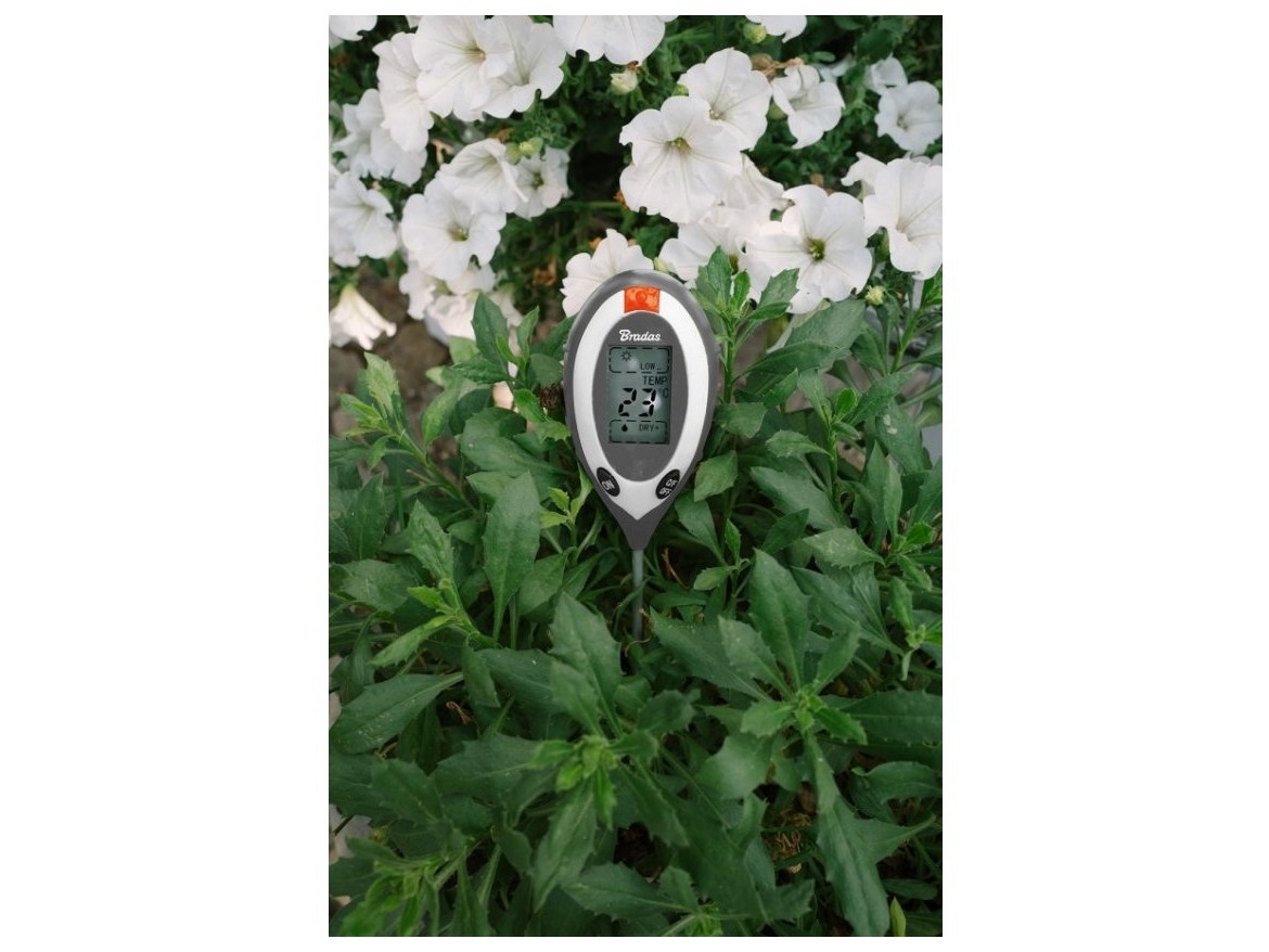 Bradas Měřič pH půdy Bradas WHITE LINE 4funkční - LCD