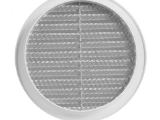 Haco –  Haco Větrací mřížka kruhová, d 150 mm, se síťovinou, bílá,  0401
