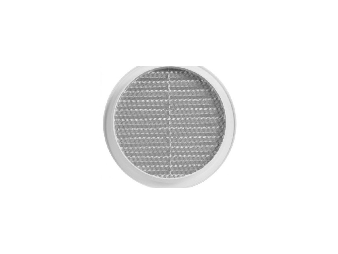 Haco Větrací mřížka kruhová, d 150 mm, se síťovinou, bílá,  0401
