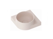 Ravak Umývátko Yard 28 C, s otvorem pro baterii, bez přepadu, Alabaster Pink