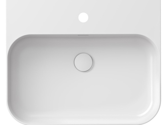 Ravak Umývadlo Ceramic Slim Wall R 55, s otvorom pre batériu, s prepadom, biela