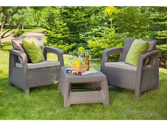 Keter Allibert Corfu Weekend 2+1 - cappuccino