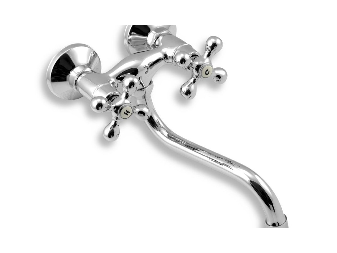 Novaservis Umyvadlová baterie Titania Retro II 100 mm, chrom, nástěnná,  99174/T,0