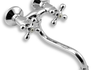 Vodovodné batérie – Novaservis Umyvadlová baterie Titania Retro II 100 mm, chrom, nástěnná, 99174/T,0