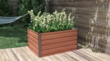 G21 Vyvýšený záhon  Daisy 100 x 80 x 52 cm, plechový, hnědý