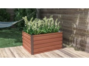 G21 Vyvýšený záhon  Daisy 100 x 80 x 52 cm, plechový, hnědý