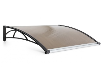 Oblé striešky – Vchodová stříška Valtellina černá / bronz, 150 x 82 cm