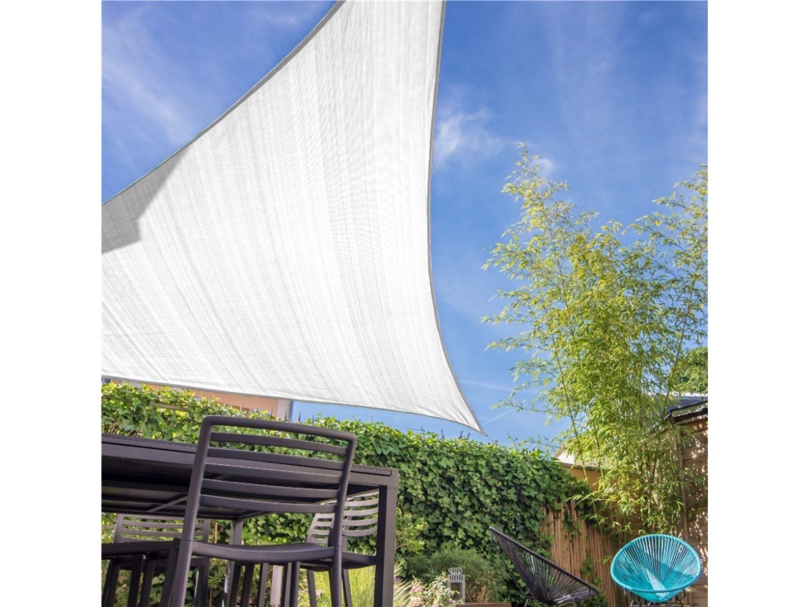 Stínící plachta ISEO trojúhelníková bílá 3,6x3,6x3,6m