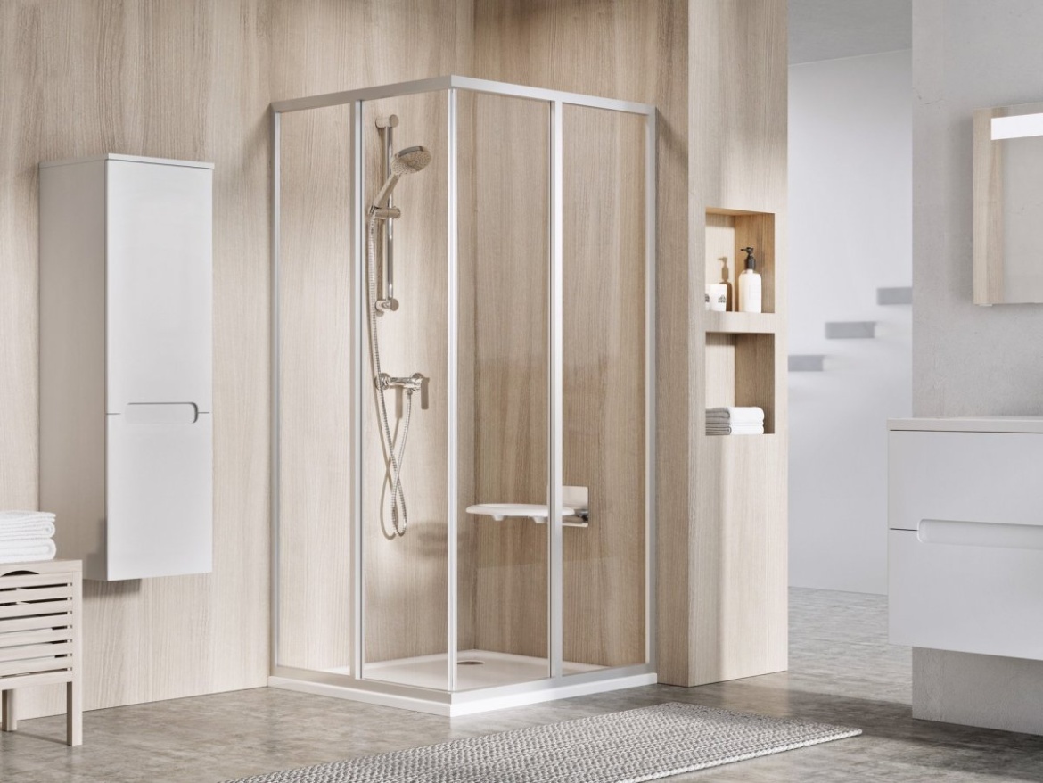 Ravak SRV2 75 195, bílá+transparent