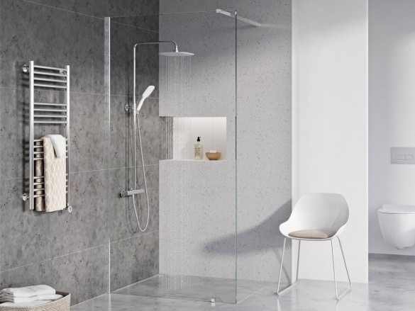 Ravak TE 093.01CR Sprchový stĺp s termostatickou batériou, posuvný, so sprchovým setom, chróm