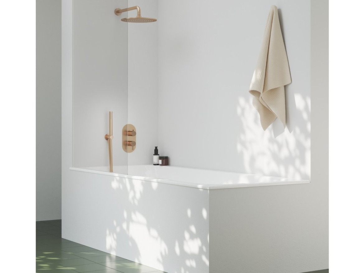 Ravak ES 068.60RGB.O3.RB07F Podomietková batéria 3-cestná pre R-box, ružové zlato kefované