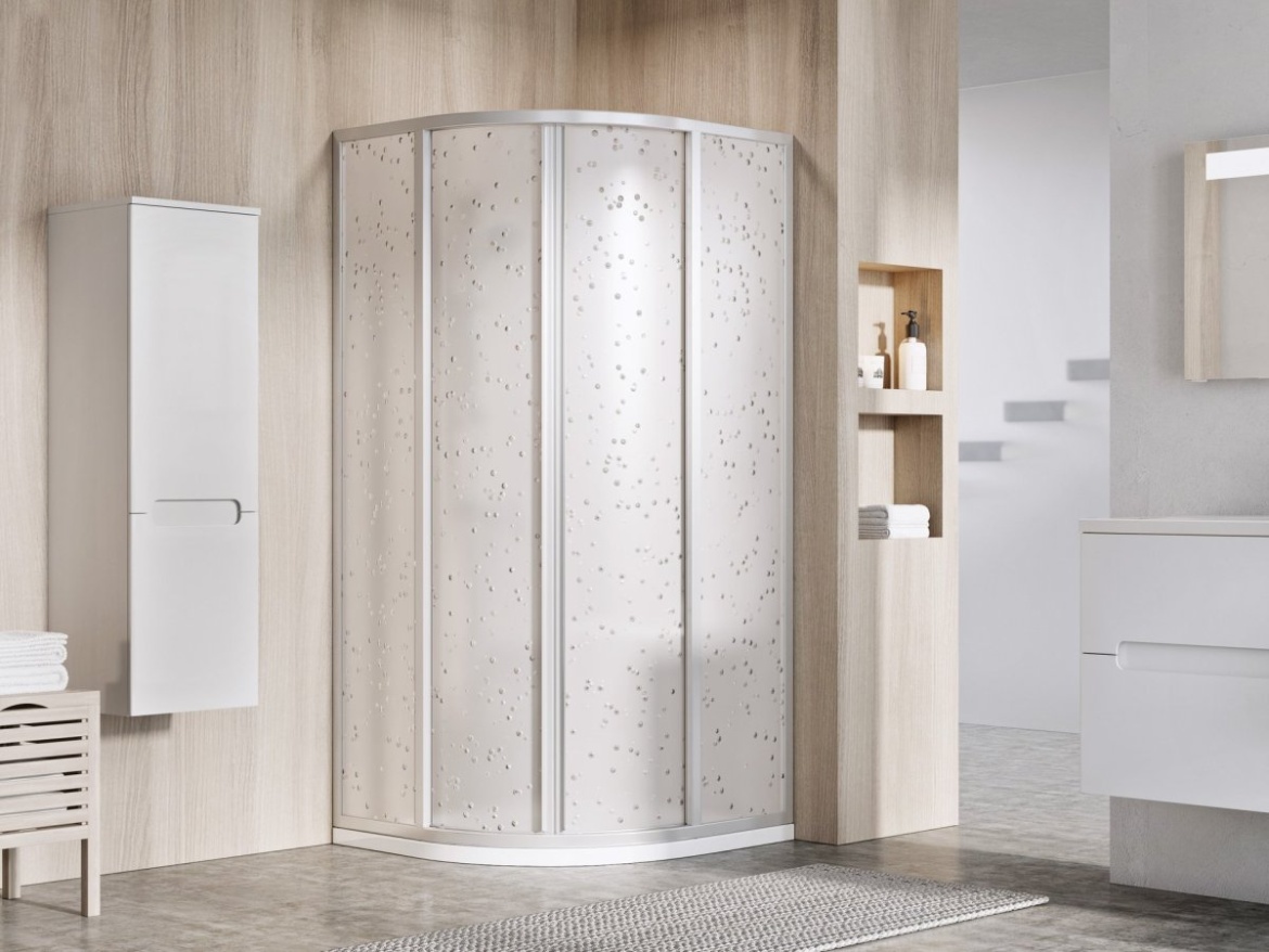 Ravak SKCP4 80x80, 195 satin+transparent