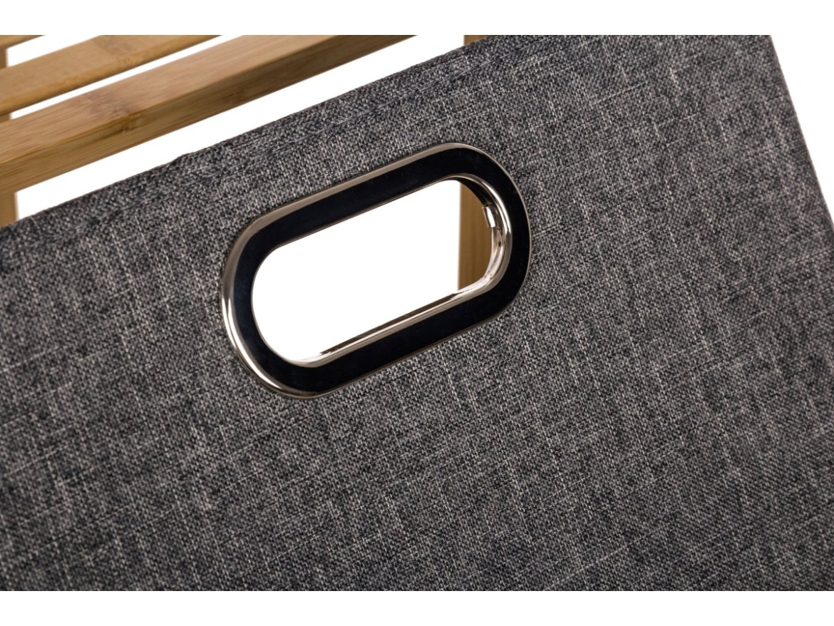 G21 Koš na prádlo  30 l s policemi, bambusový