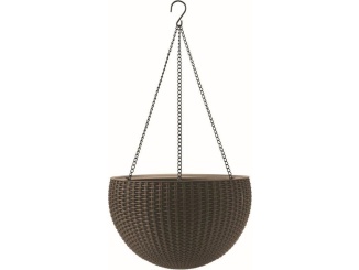 Rattan –  Keter Květináč  Hanging Sphere mocha