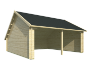 Tuindeco Nysse Garage/open-sided barn | 70mm | impregnated brown