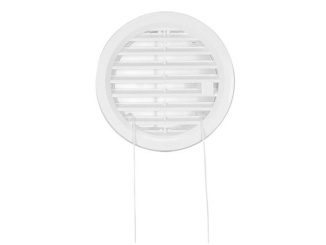 Vetracie mriežky – Haco Větrací mřížka kruhová, d 110 mm, uzavítatelná, bílá, 0421