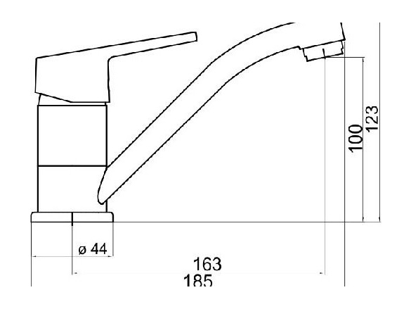 Novaservis Umyvadlová baterie Titania Iris, chrom, stojánková, bez výpusti,  94496,0