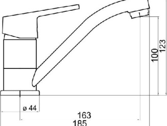 Vodovodné batérie –  Novaservis Umyvadlová baterie Titania Iris, chrom, stojánková, bez výpusti,  94496,0