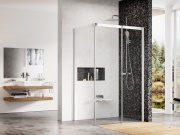 Ravak MSDPS 100x80 L, satin+transparent