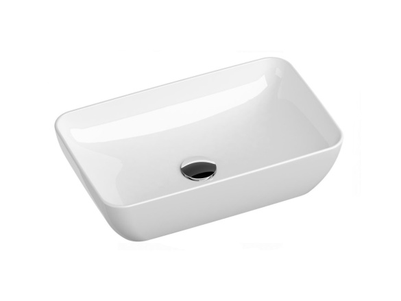 Ravak Umývadlo Uni Slim R 50, bez otvoru pre batériu, bez prepadu, biela