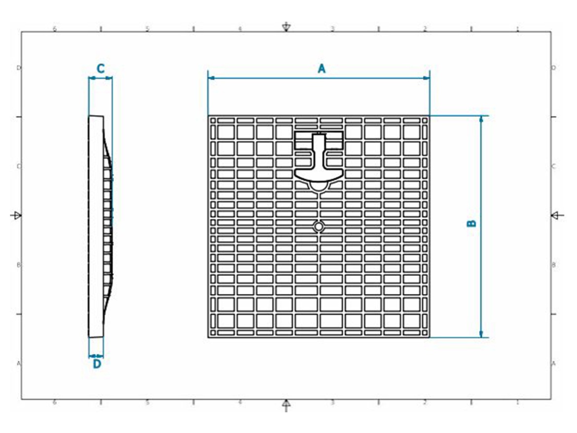 Poklop s madlem pro revizní šachtu Dakota
