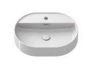 Ravak Umyvadlo Ceramic Slim Shelf O 55, s otvorem pro baterii, s přepadem, antracit