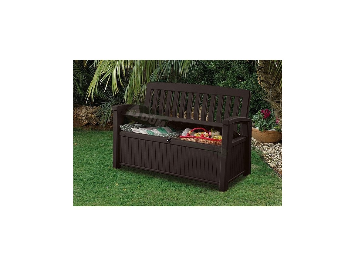 Keter Zahradní lavice Keter Patio 227 L - 138,6 x 63,5 x 88 cm - hnědá