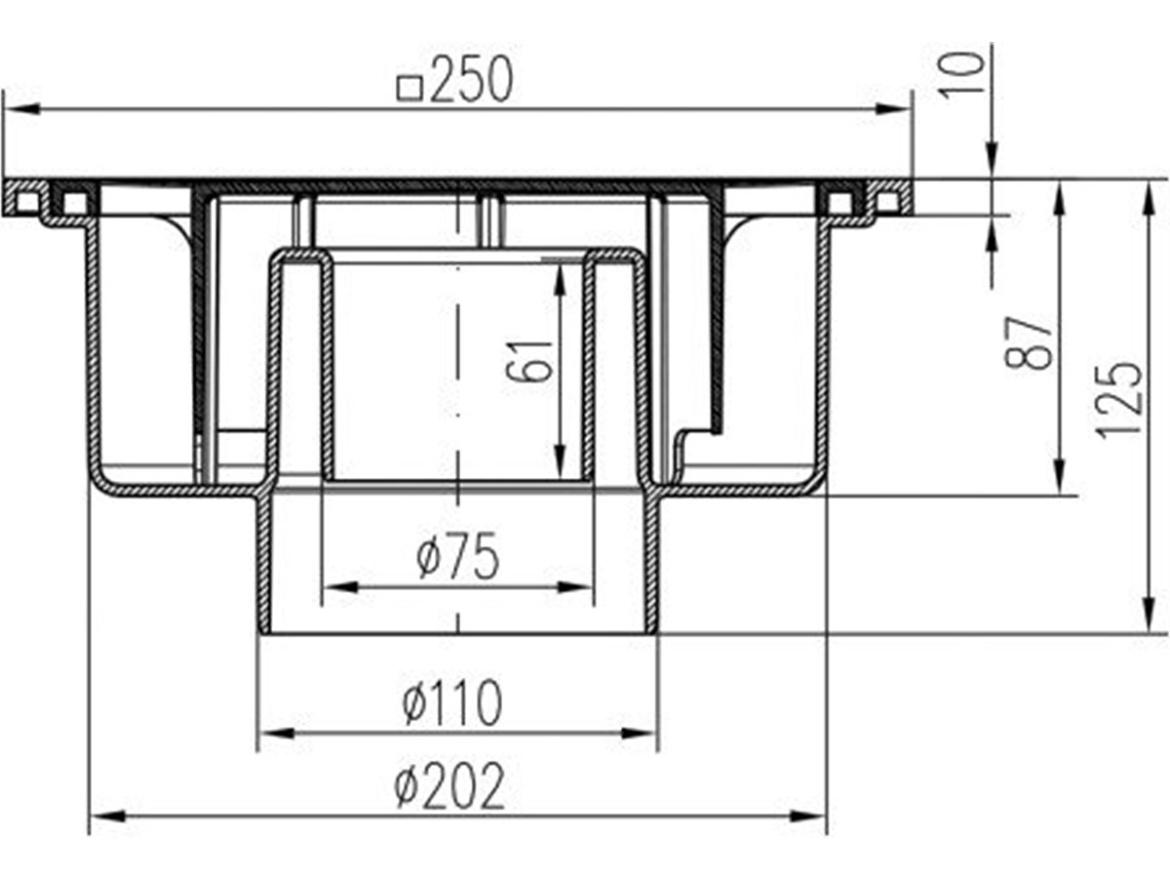 Vpusť Chuděj PV 250 75/110
