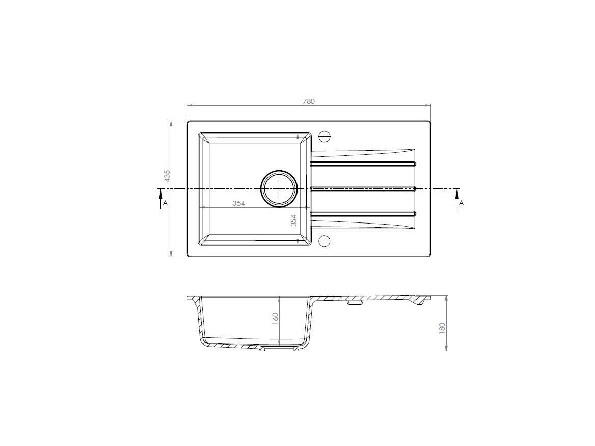 Kuchyňské dřezy Axis Mojito 780.0E